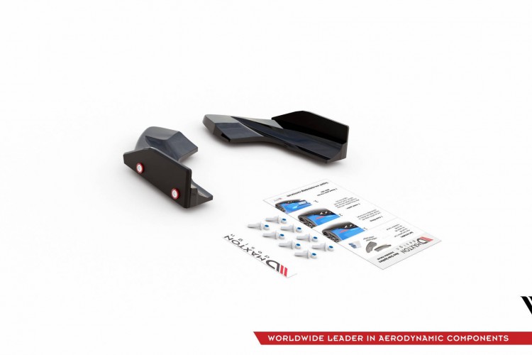 Πίσω Πλευρικοί Splitters V.2 + Flaps Volkswagen Golf R Hatchback Mk8 Facelift