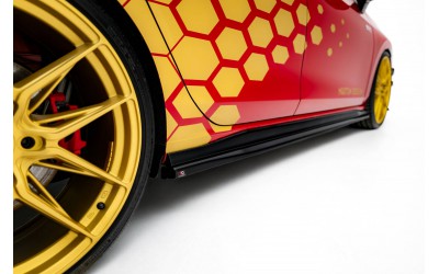 Side Skirts Diffusers V.2 Volkswagen Golf GTI Clubsport Mk8 Facelift