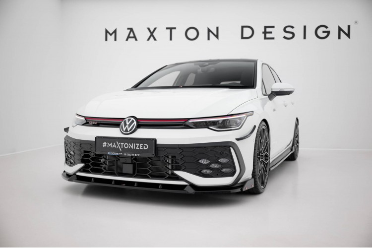 Μπροστινός Splitter V.2 + Flaps Volkswagen Golf GTI / GTE / R-Line Mk8 Facelift