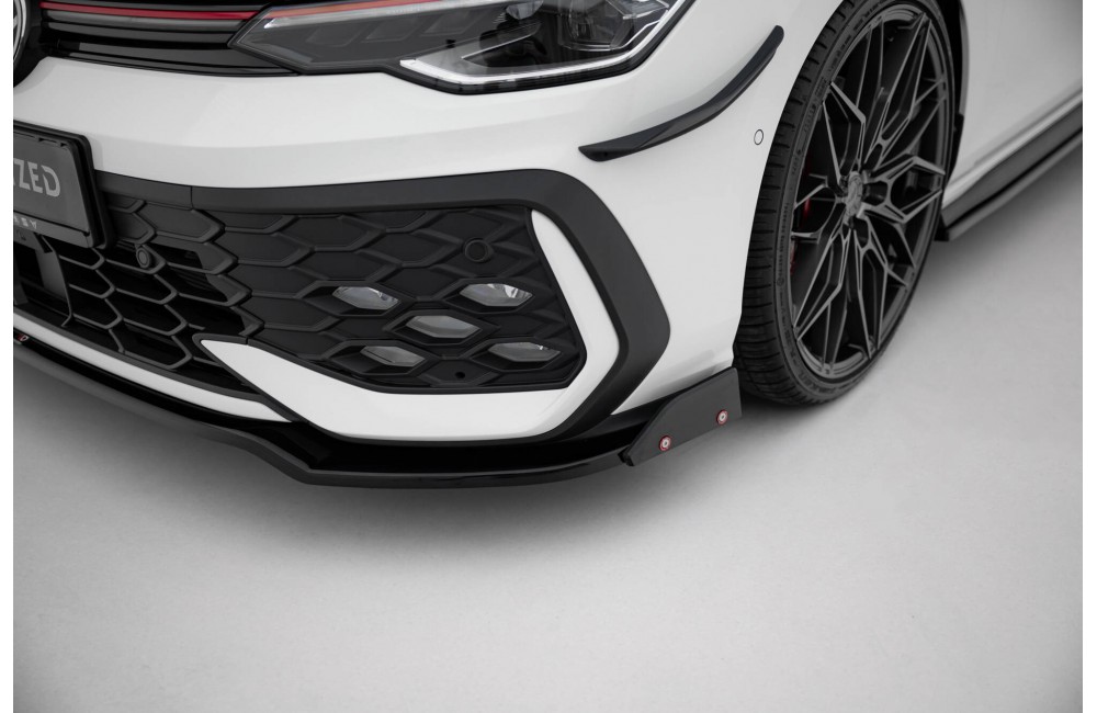 Front Splitter V.3 + Flaps Volkswagen Golf GTI / GTE / R-Line Mk8 Facelift