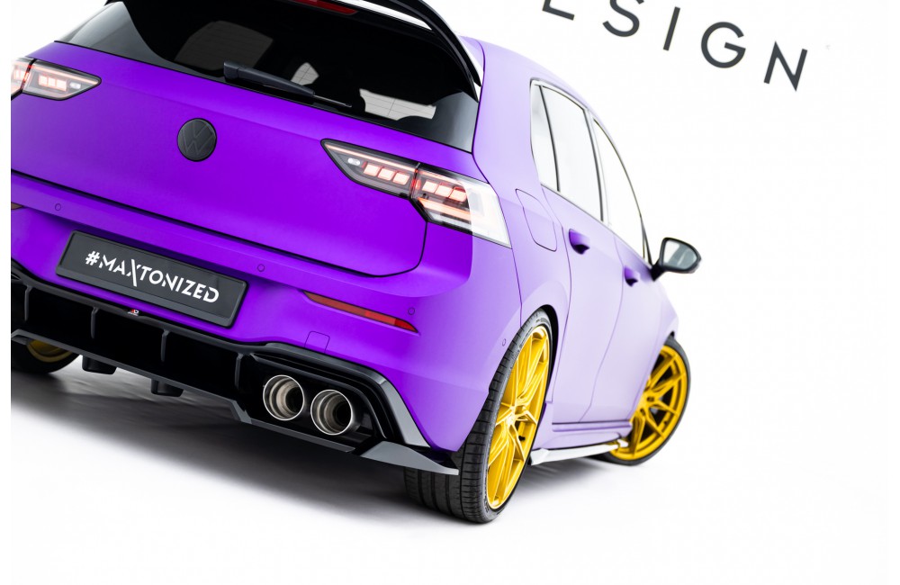 Rear Splitter (with vertical bars) V.2 Volkswagen Golf R  Mk8 / Mk8 Facelift