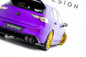 Rear Splitter (with vertical bars) V.2 Volkswagen Golf R  Mk8 / Mk8 Facelift