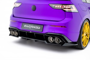 Rear Splitter (with vertical bars) V.2 Volkswagen Golf R  Mk8 / Mk8 Facelift