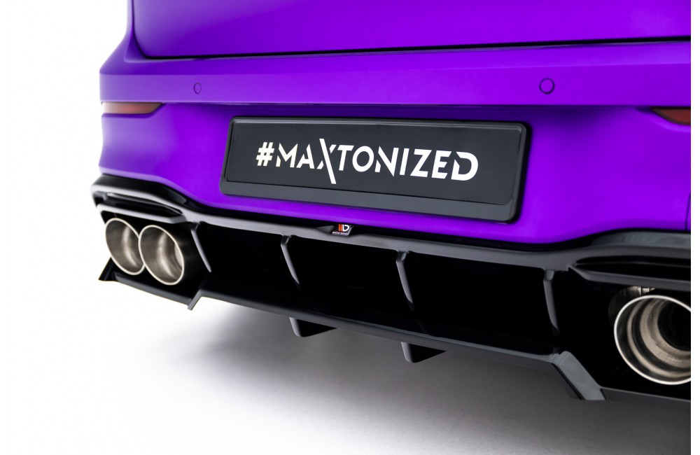 Rear Splitter (with vertical bars) V.2 Volkswagen Golf R  Mk8 / Mk8 Facelift
