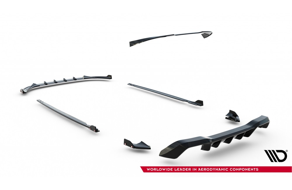 Set of Splitters V.4 Volkswagen Golf R Mk8 Facelift
