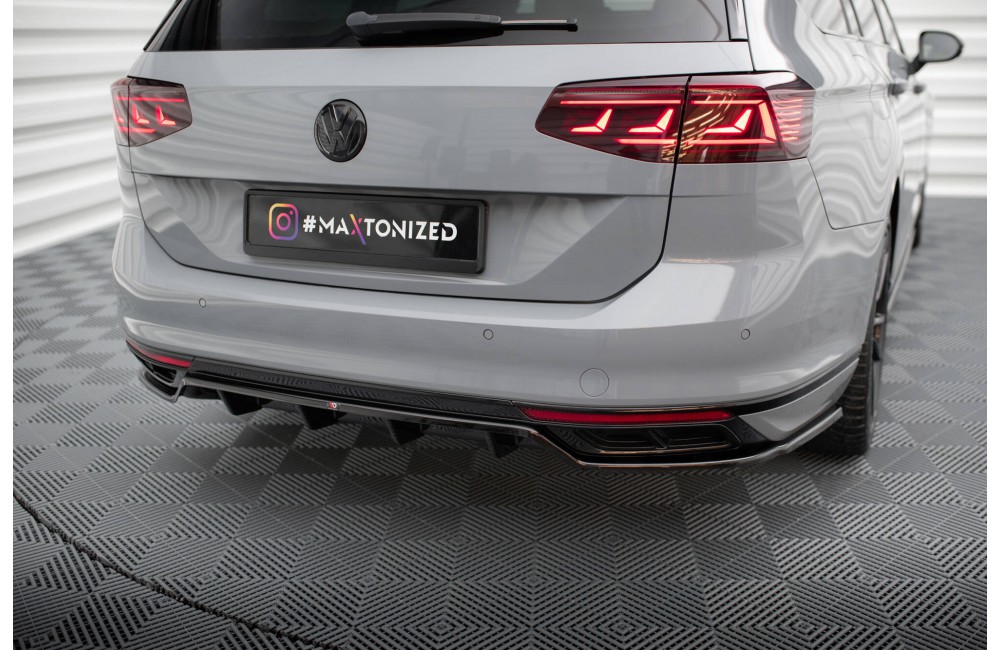 Rear Splitter (with vertical bars) Volkswagen Passat R-Line B8 Facelift