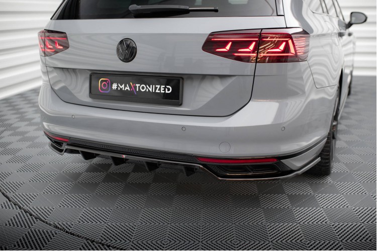 Πίσω Splitter (με κατακόρυφες ράβδους) Volkswagen Passat R-Line B8 Facelift