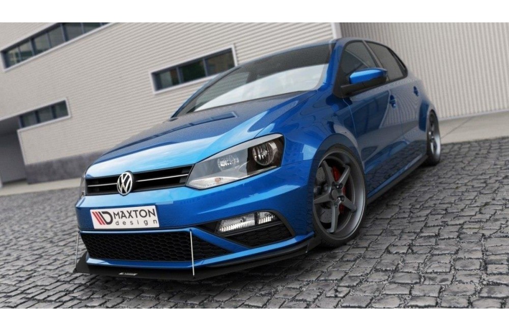 FRONT RACING SPLITTER (with wings) Volkswagen Polo GTI Mk5 Facelift FRONT RACING SPLITTER (with wings) Volkswagen Polo GTI Mk5 Facelift