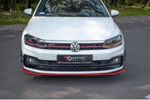 FRONT SPLITTER V.2 Volkswagen Polo GTI / R-line Mk6 - Gloss Black