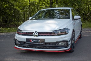 FRONT SPLITTER V.2 Volkswagen Polo GTI / R-line Mk6 - Gloss Black
