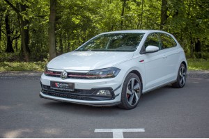 FRONT SPLITTER V.2 Volkswagen Polo GTI / R-line Mk6 - Gloss Black