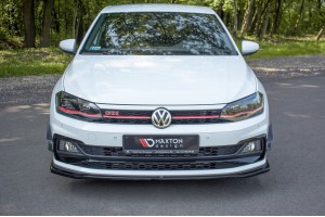 FRONT SPLITTER V.2 Volkswagen Polo GTI / R-line Mk6 - Gloss Black