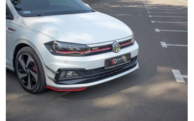 Splittery Przednie Boczne Volkswagen Polo GTI / R-line Mk6 - Gloss Black
