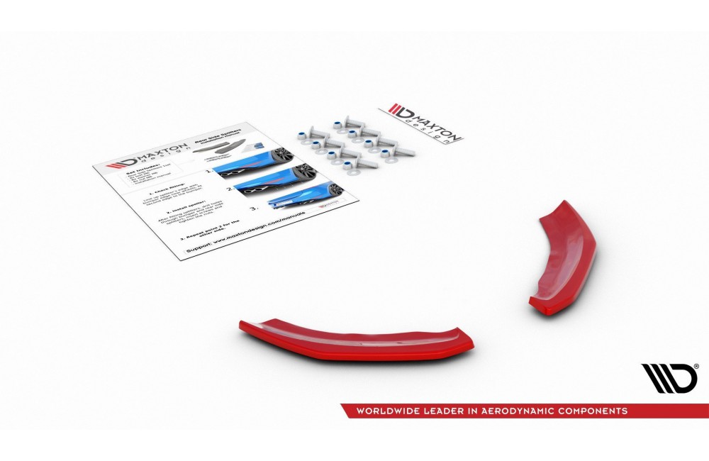 REAR SIDE SPLITTERS Volkswagen Polo GTI Mk6  - Gloss Black