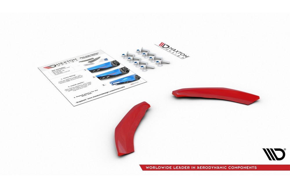 REAR SIDE SPLITTERS Volkswagen Polo GTI Mk6  - Gloss Black