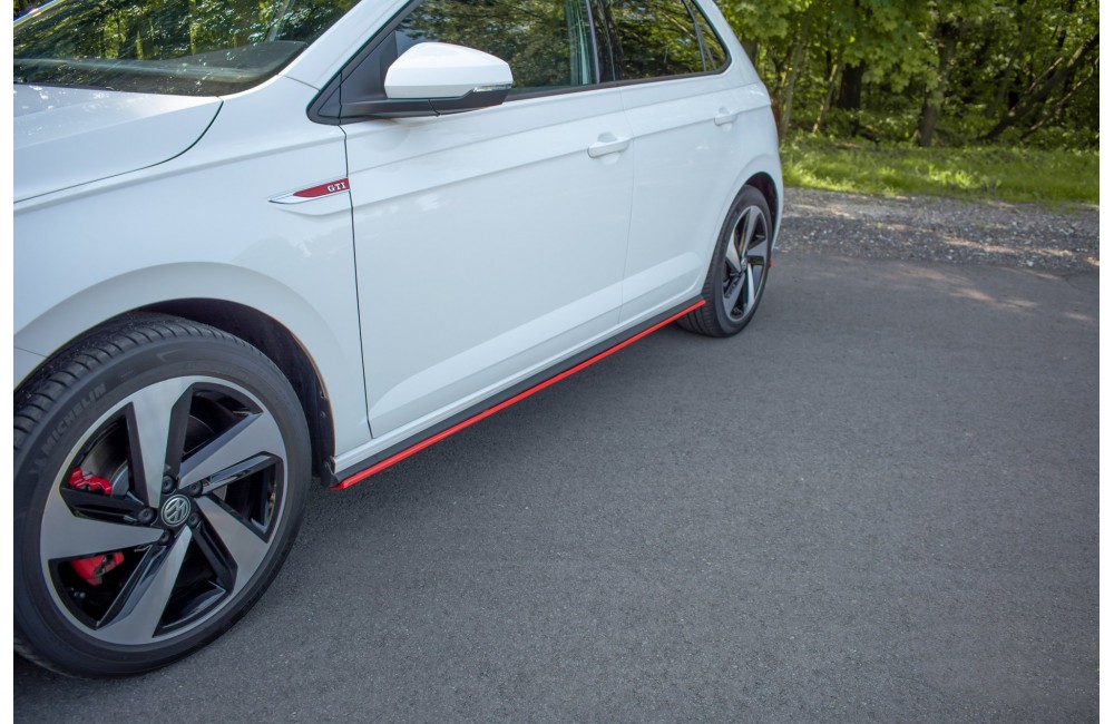 SIDE SKIRTS DIFFUSERS Volkswagen Polo GTI / R-line Mk6 - Gloss Black SIDE SKIRTS DIFFUSERS Volkswagen Polo GTI / R-line Mk6 - Gloss Black