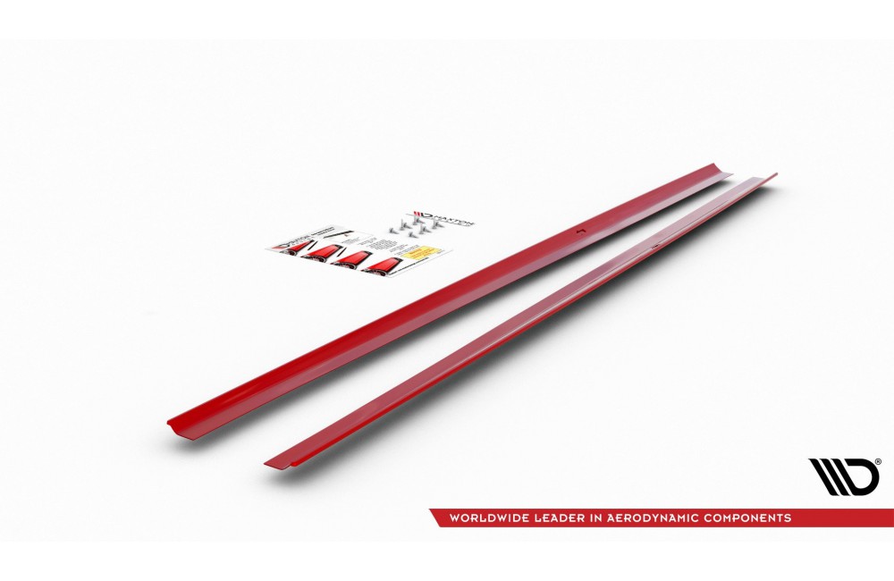 SIDE SKIRTS DIFFUSERS Volkswagen Polo GTI / R-line Mk6 - Gloss Black SIDE SKIRTS DIFFUSERS Volkswagen Polo GTI / R-line Mk6 - Gloss Black