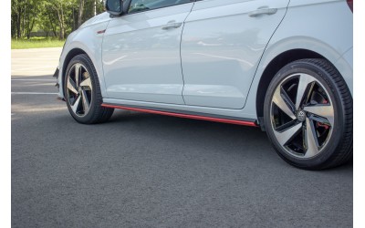 SIDE SKIRTS DIFFUSERS Volkswagen Polo GTI / R-line Mk6 - Gloss Black