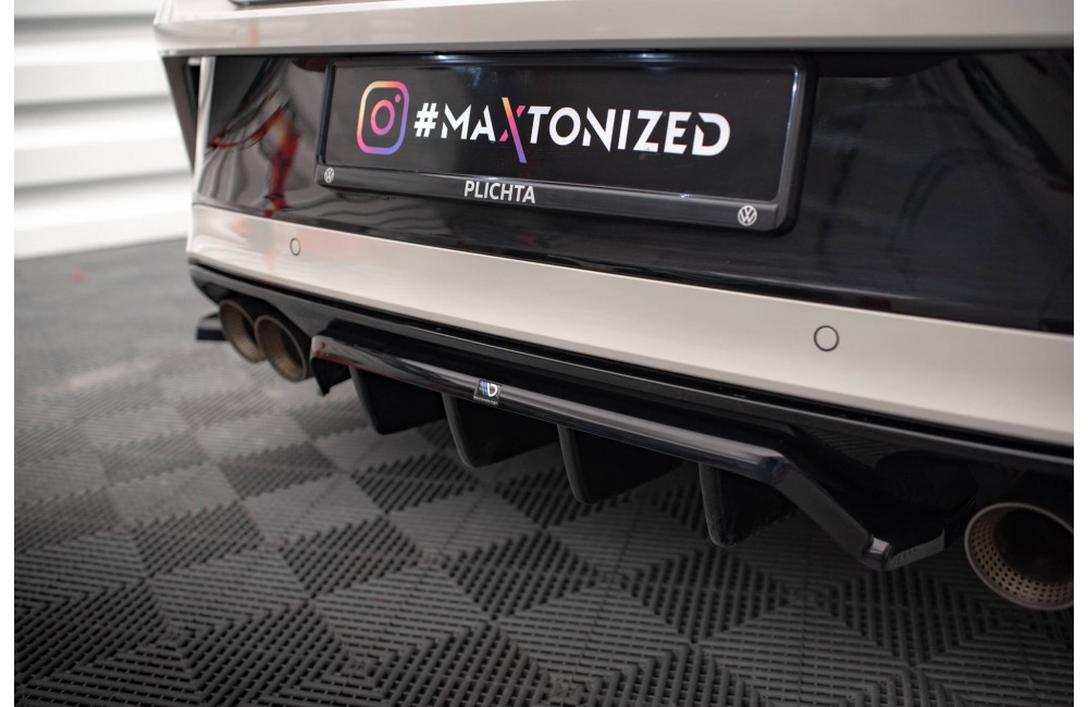 Rear Splitter (with vertical bars) Volkswagen T-Roc R / R-Line Mk1 Facelift