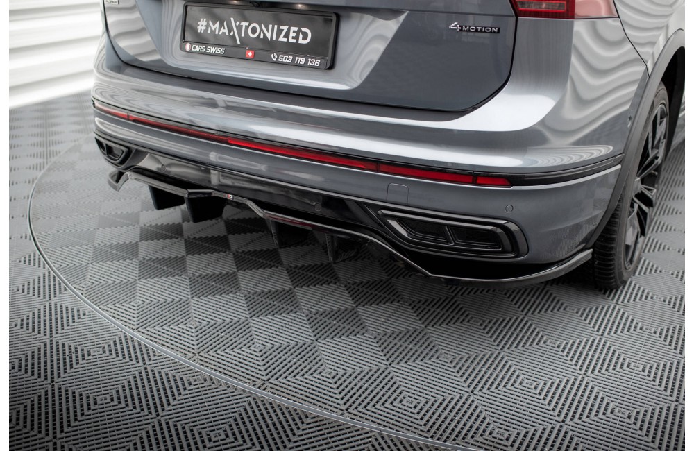 Rear Splitter (with vertical bars) Volkswagen Tiguan Allspace R-Line Mk2 Facelift