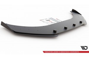 Street Pro Front Splitter + Flaps Volkswagen Arteon R-Line - Black + Gloss Flaps