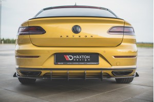Street Pro Rear Valance + Flaps Volkswagen Arteon R-Line - Black + Gloss Flaps Street Pro Rear Valance + Flaps Volkswagen Arteon R-Line - Black + Gloss Flaps