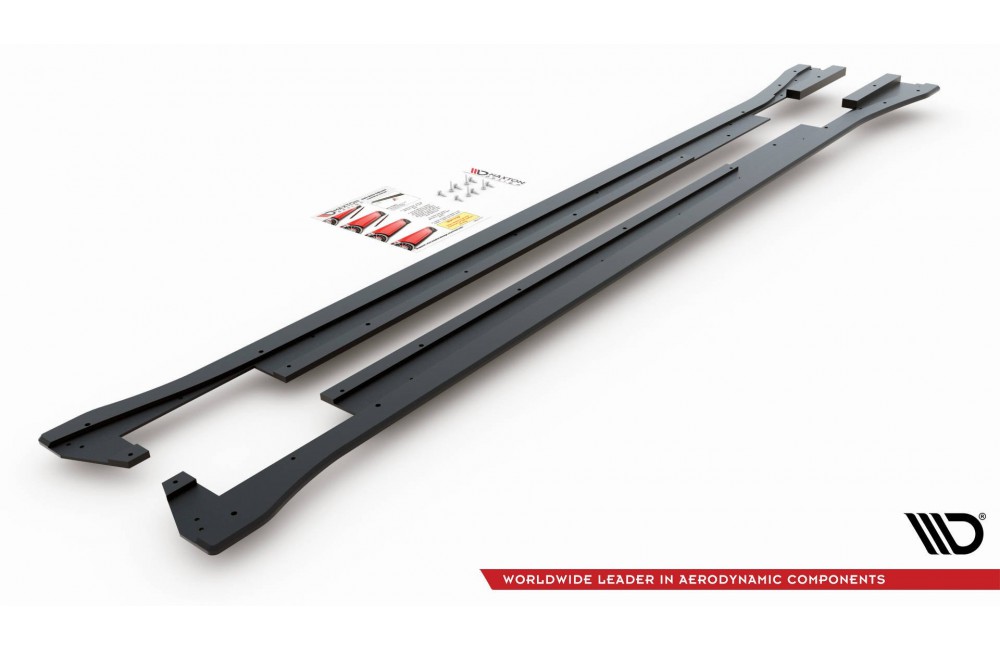 Street Pro Side Skirts Diffusers Volkswagen Arteon R-Line - Black Street Pro Side Skirts Diffusers Volkswagen Arteon R-Line - Black