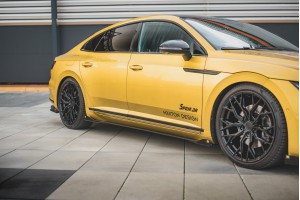 Street Pro Side Skirts Diffusers + Flaps Volkswagen Arteon R-Line - Black + Gloss Flaps Street Pro Side Skirts Diffusers + Flaps Volkswagen Arteon R-Line - Black + Gloss Flaps