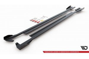 Street Pro Side Skirts Diffusers + Flaps Volkswagen Arteon R-Line - Black + Gloss Flaps Street Pro Side Skirts Diffusers + Flaps Volkswagen Arteon R-Line - Black + Gloss Flaps