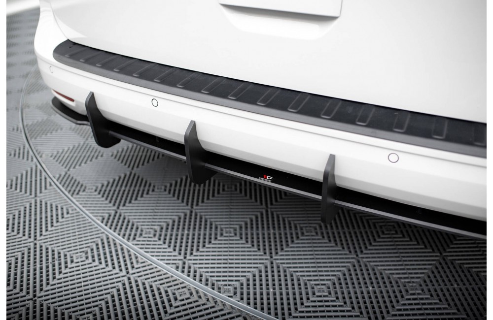 Street Pro Rear Diffuser Volkswagen Caddy Maxi Mk5 - Black-Red