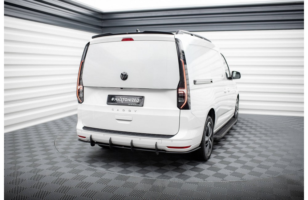 Street Pro Rear Diffuser Volkswagen Caddy Maxi Mk5 - Black-Red