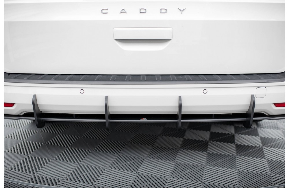 Street Pro Rear Diffuser Volkswagen Caddy Maxi Mk5 - Black-Red