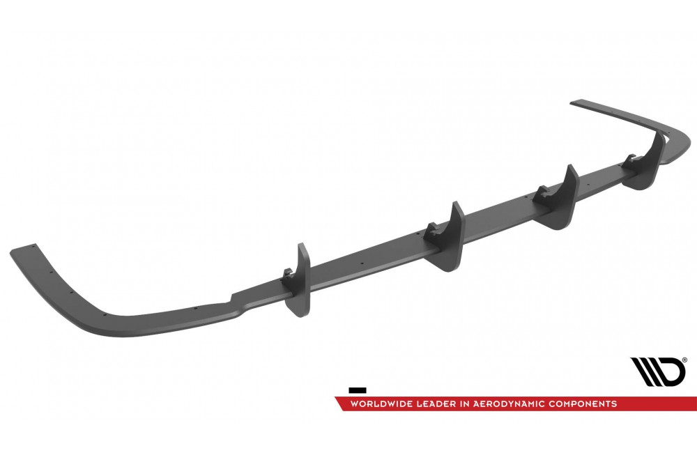 Street Pro Rear Diffuser Volkswagen Caddy Maxi Mk5 - Black-Red