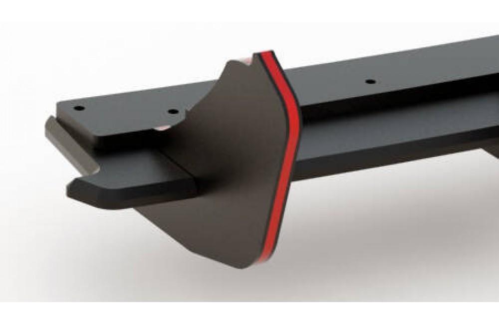 Street Pro Rear Diffuser Volkswagen Caddy Maxi Mk5 - Black-Red