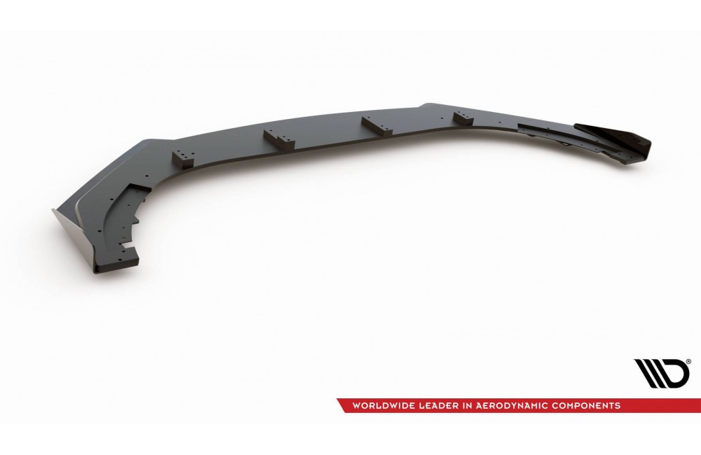 Street Pro Front Splitter V.3 + Flaps Volkswagen Golf GTI Mk6 - Black + Gloss Flaps