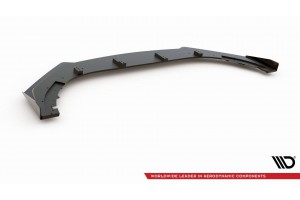 Street Pro Front Splitter V.3 + Flaps Volkswagen Golf GTI Mk6 - Black + Gloss Flaps