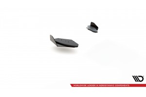 Street Pro Rear Side Splitters + Flaps Volkswagen Golf GTI Mk6 - Black + Gloss Flaps