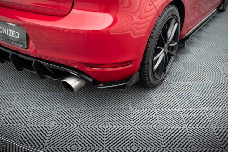 Street Pro Πίσω Πλευρικοί Splitters + Flaps Volkswagen Golf GTI Mk6