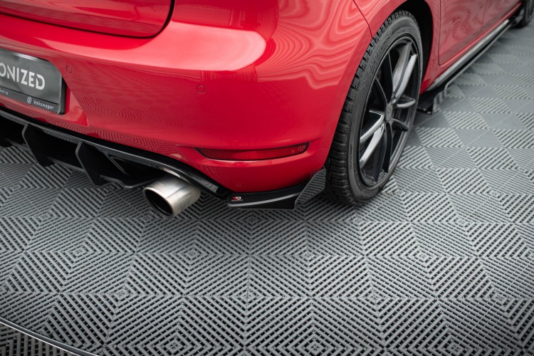 Street Pro Πίσω Πλευρικοί Splitters + Flaps Volkswagen Golf GTI Mk6
