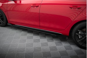 Racing Durability Side Skirts Diffusers + Flaps Volkswagen Golf GTI Mk6  - Black + Gloss Flaps