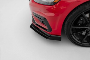 Street Pro Front Splitter + Flaps Volkswagen Golf R / R-Line Mk7 Facelift - Black + Gloss Flaps
