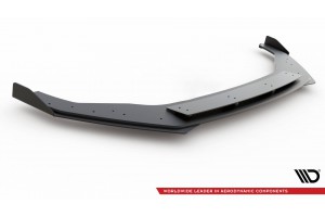 Street Pro Front Splitter + Flaps Volkswagen Golf R / R-Line Mk7 Facelift - Black + Gloss Flaps