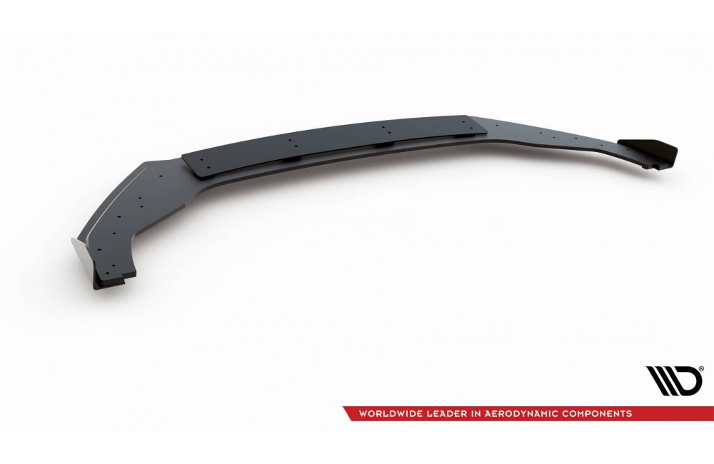 Street Pro Front Splitter + Flaps Volkswagen Golf R / R-Line Mk7 Facelift - Black + Gloss Flaps