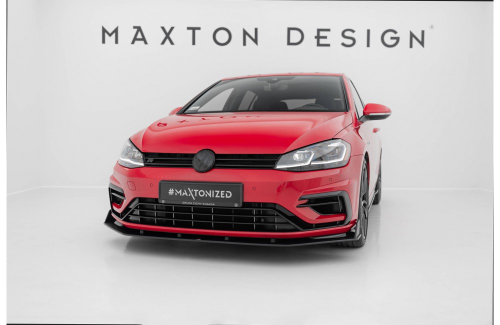 Street Pro Front Splitter V.2 Volkswagen Golf R / R-Line Mk7 Facelift - Black