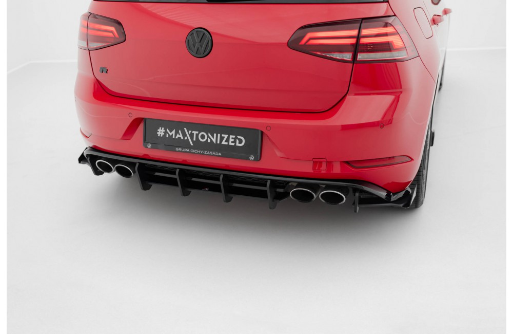 Street Pro Rear Diffuser Volkswagen Golf R Mk7 Facelift - Black