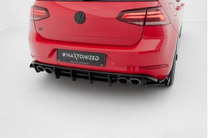 Street Pro Rear Diffuser Volkswagen Golf R Mk7 Facelift - Black