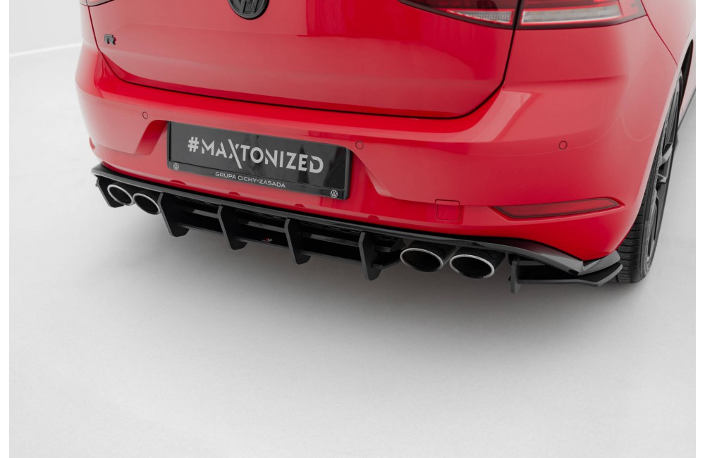 Street Pro Rear Diffuser Volkswagen Golf R Mk7 Facelift - Black