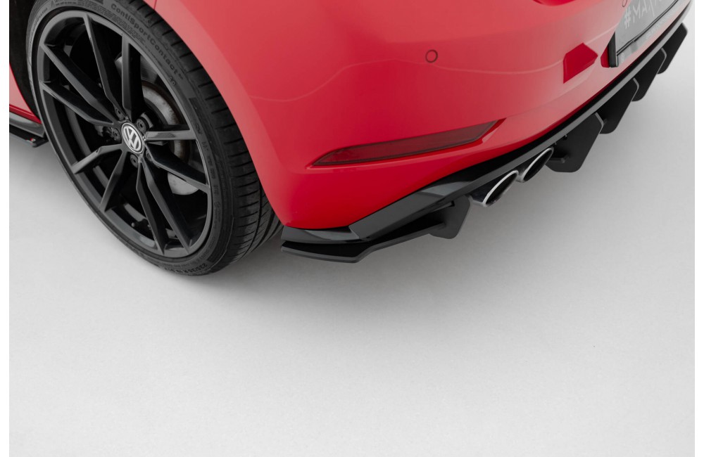 Street Pro Rear Side Splitters Volkswagen Golf R Mk7 Facelift - Black Street Pro Rear Side Splitters Volkswagen Golf R Mk7 Facelift - Black