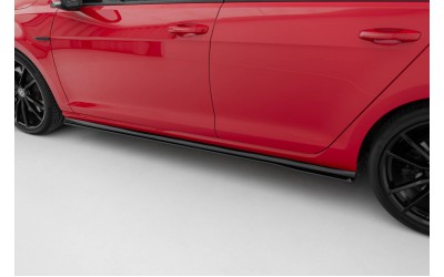 Street Pro Side Skirts Diffusers Volkswagen Golf R / R-Line Mk7 Facelift - Black
