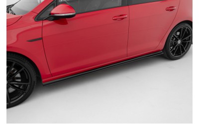 Street Pro Side Skirts Diffusers Volkswagen Golf R / R-Line Mk7 Facelift - Black